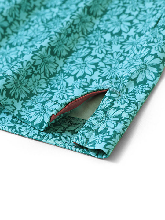 Men's Print Performance Polo-CORNFLOWER