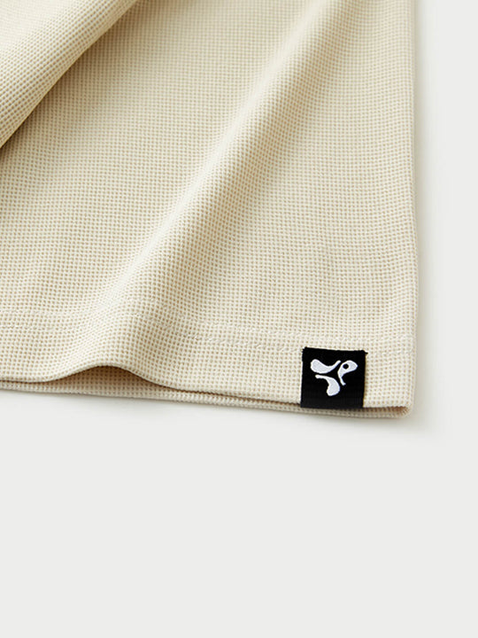 Waffle Jacquard Performance Polo-OFF WHITE