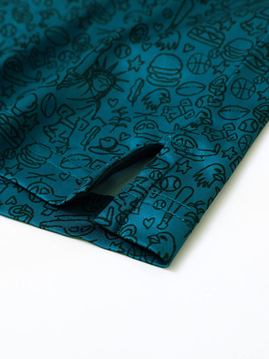 Men's Print Performance Polo-FREEDOM