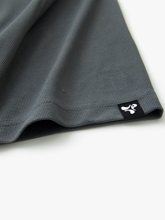 Waffle Jacquard Performance Polo-DRAK GREY