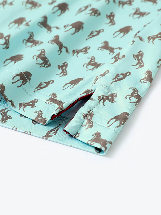 Men's Print Performance Polo-HORSE