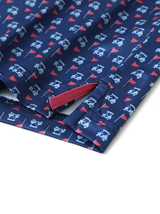Men's Print Performance Polo-GOLF CART