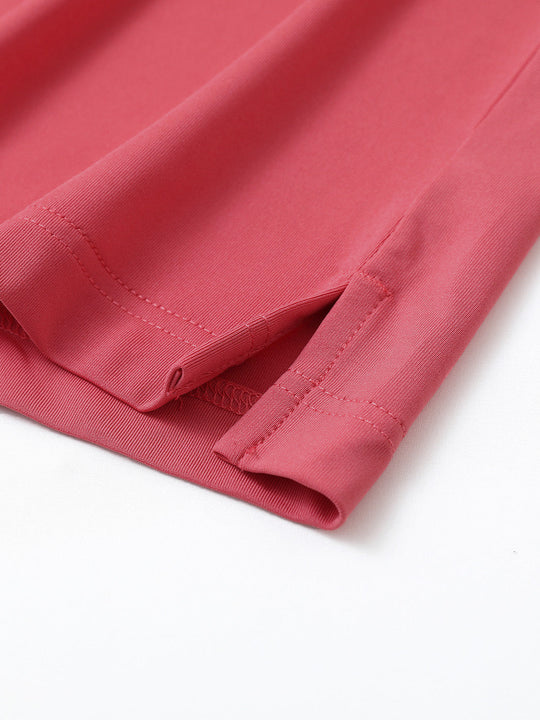 Solid Performance Jersey Polo-CRANBERRY