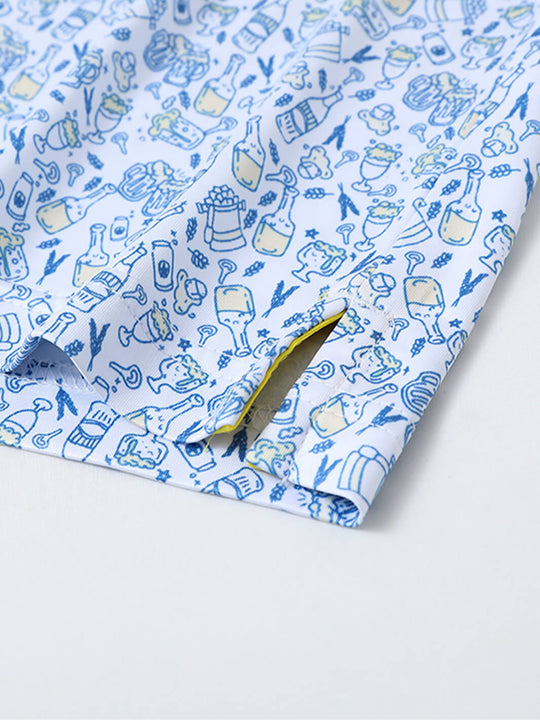 Men's Print Performance Polo-COCKTAIL