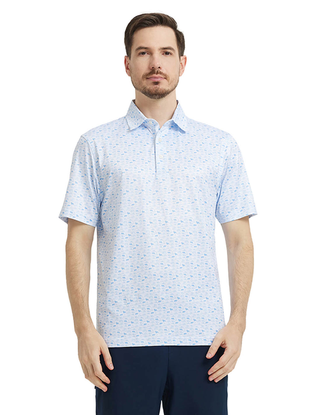 Men's Print Performance Polo-SAILBOAT