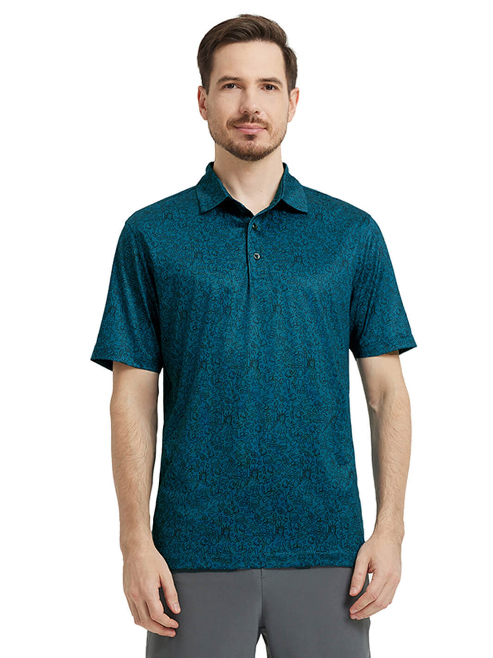 Men's Print Performance Polo-FREEDOM