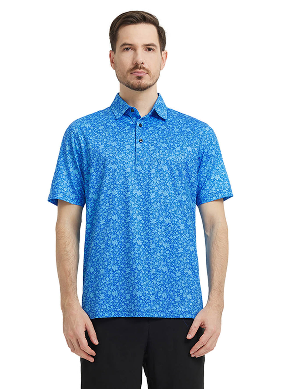 Men's Print Performance Polo-ROYAL PRTAL STEP