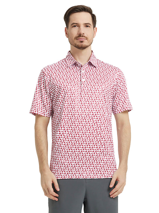 Men's Print Performance Polo-GESTURE