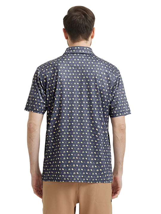Men's Print Performance Polo-GOLDEN GOLF