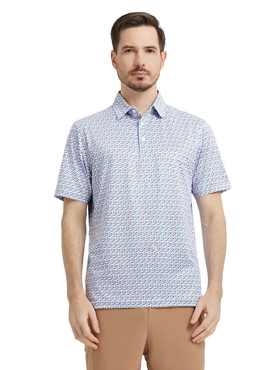 Men's Print Performance Polo-GEOMETRY