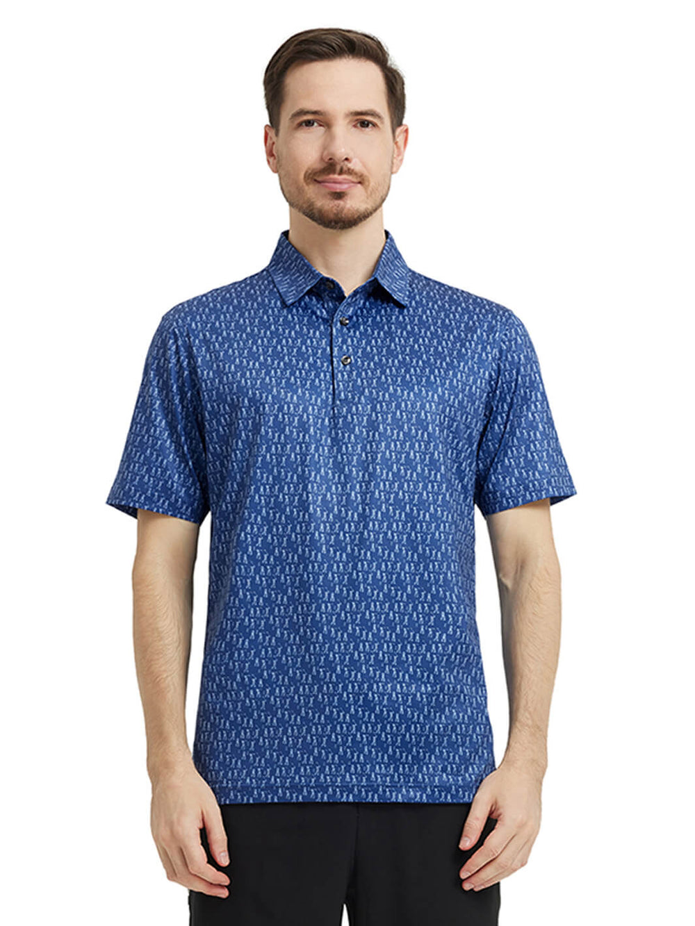 Men's Print Performance Polo-TEE