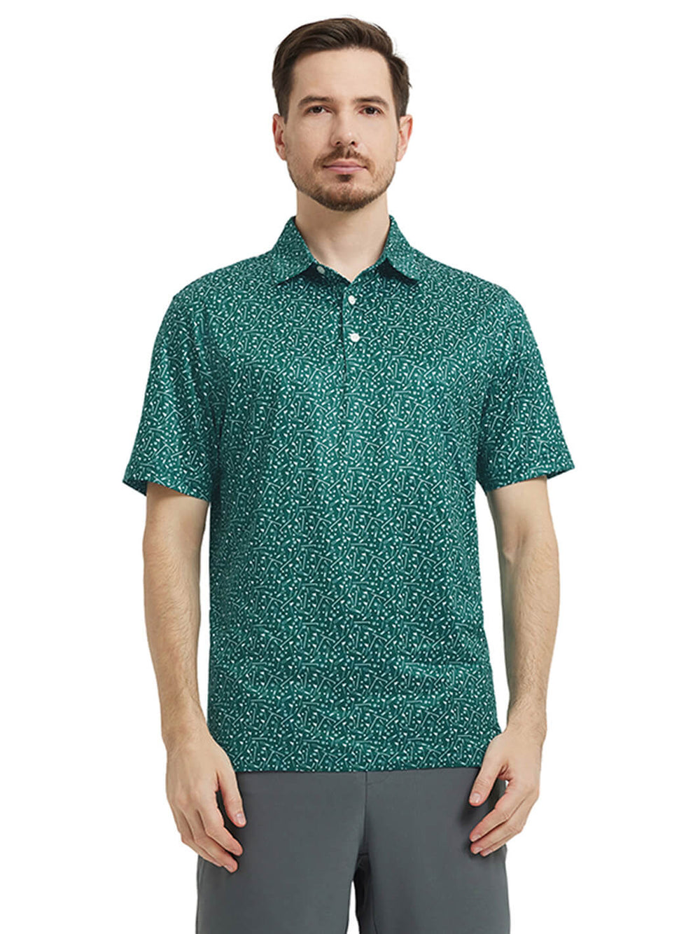 Men's Print Performance Polo-SPORT