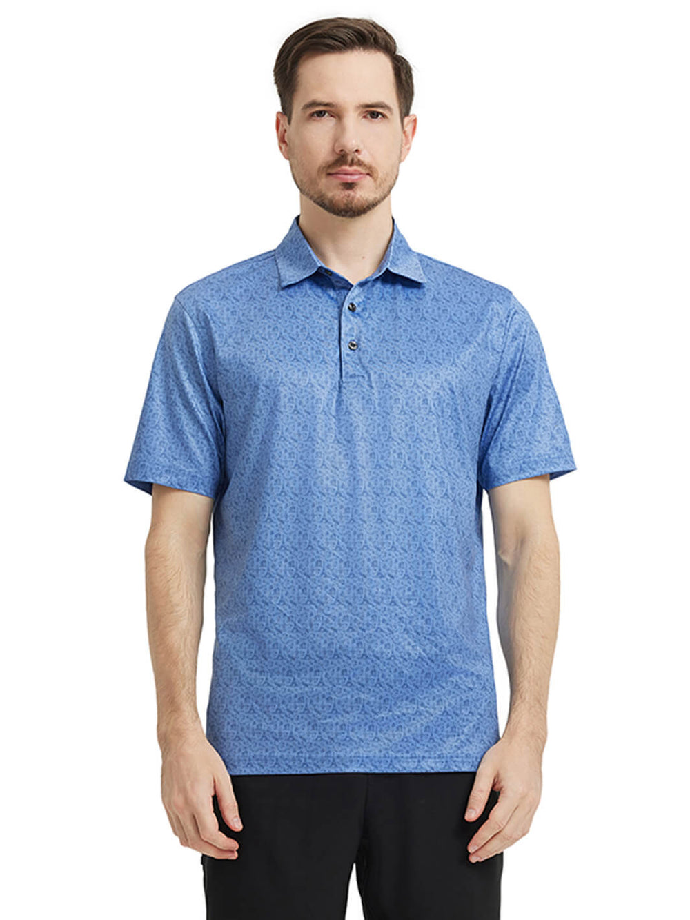 Men's Print Performance Polo-CITY