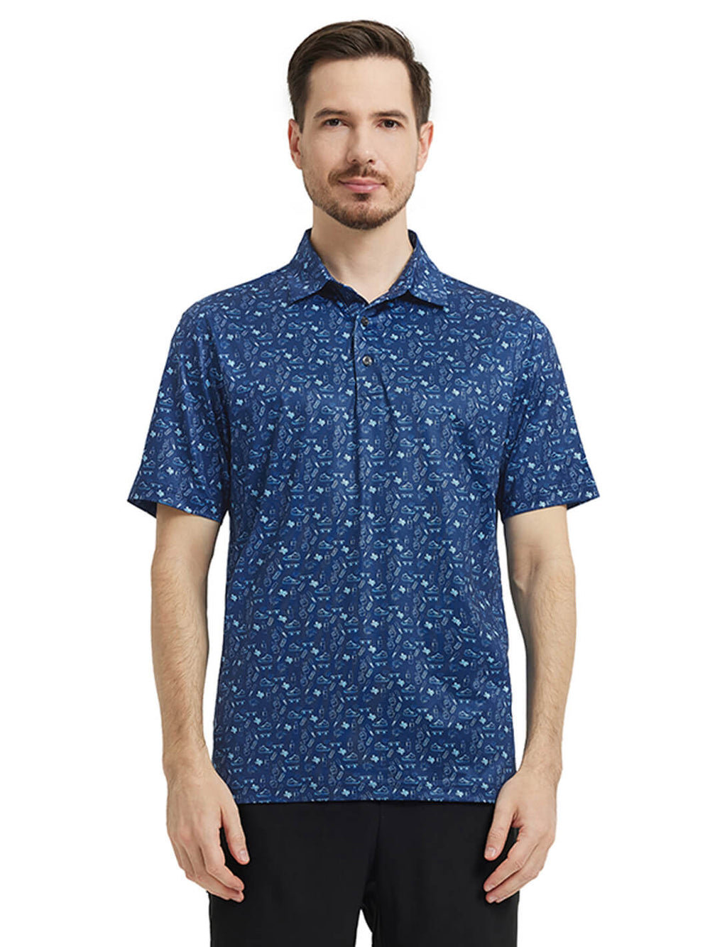 Men's Print Performance Polo-DAILY