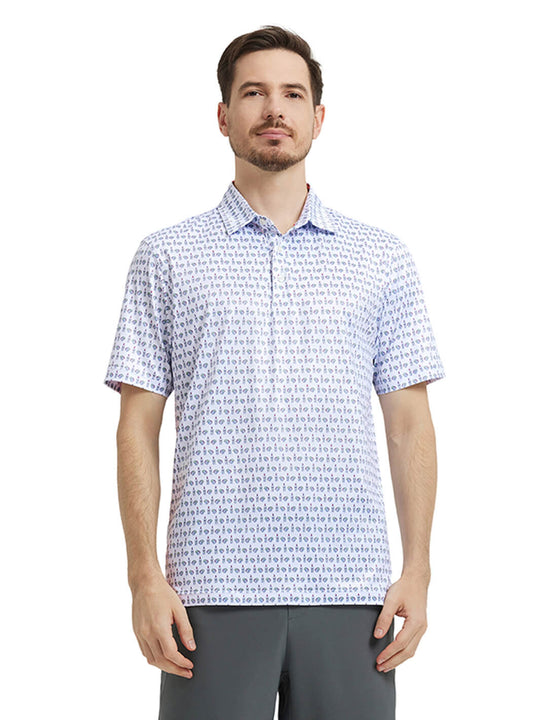 Men's Print Performance Polo-BEER