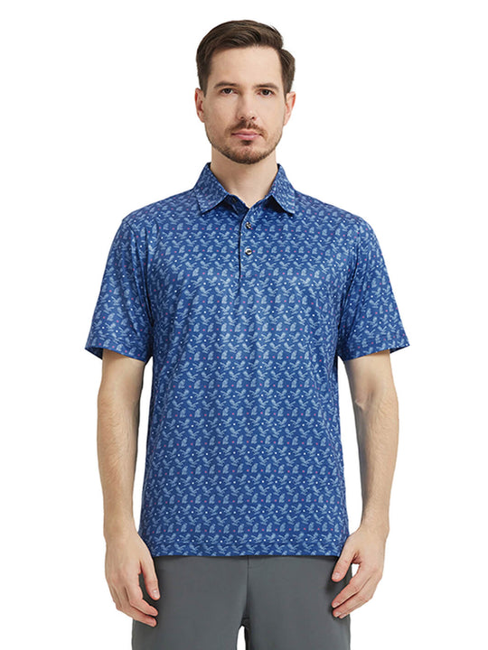 Men's Print Performance Polo-BALD EAGLE