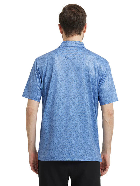 Men's Print Performance Polo-CITY