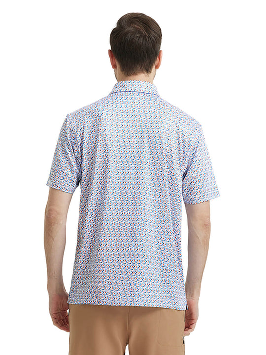 Men's Print Performance Polo-GEOMETRY