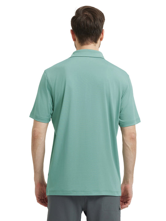 Solid Performance Jersey Polo-BERYL GREEN