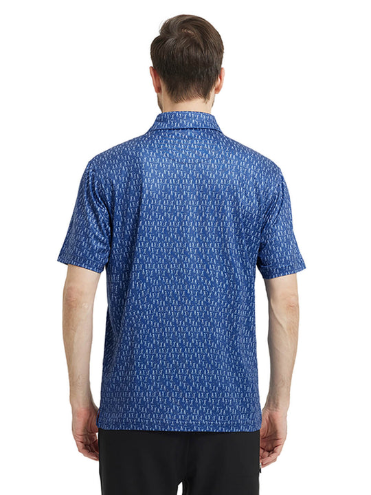 Men's Print Performance Polo-TEE
