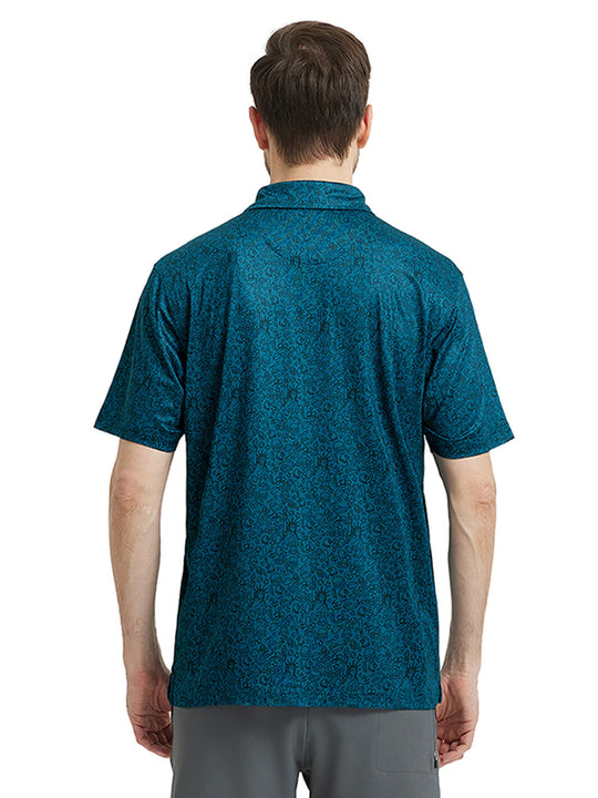Men's Print Performance Polo-FREEDOM