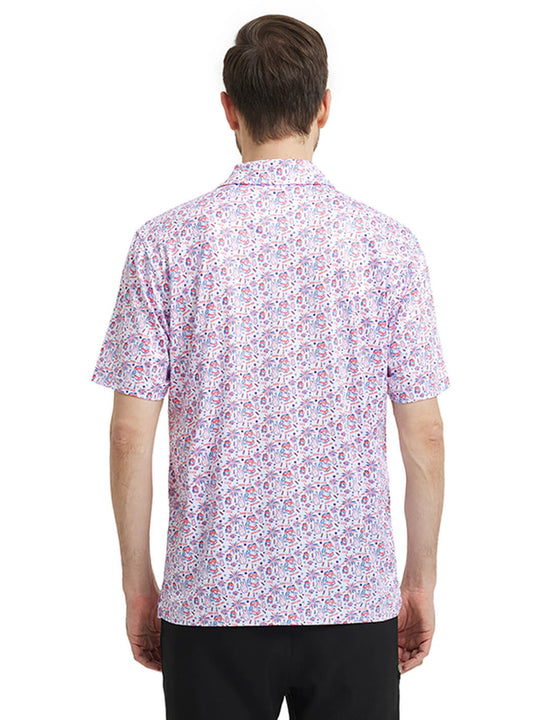 Men's Print Performance Polo-YEAH