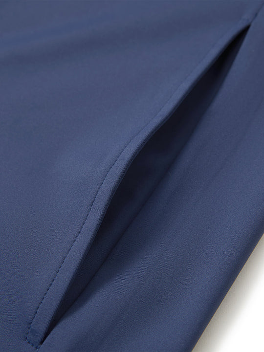 Solid Performance Golf Hoodie For Men-Navy