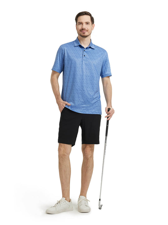 Men's Print Performance Polo-CITY