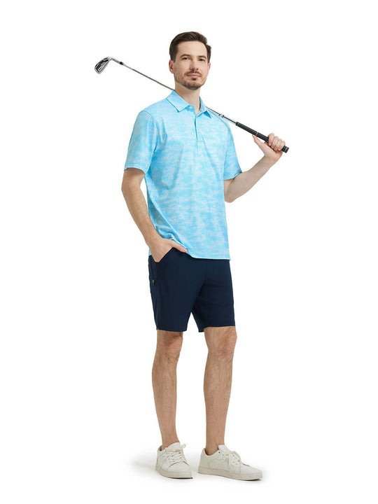 Men's Print Performance Polo-CLUOD
