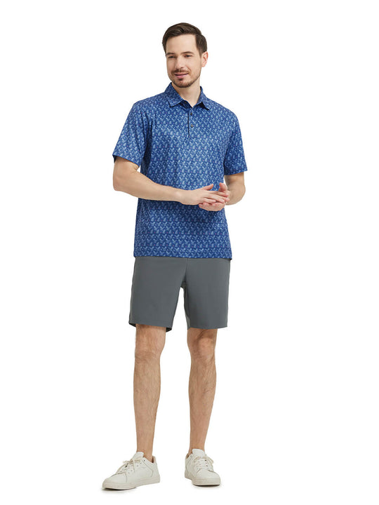 Men's Print Performance Polo-BALD EAGLE