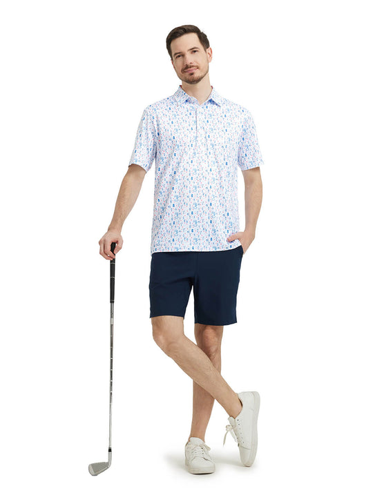 Men's Print Performance Polo-HAWAII