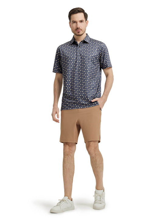 Men's Print Performance Polo-GOLDEN GOLF