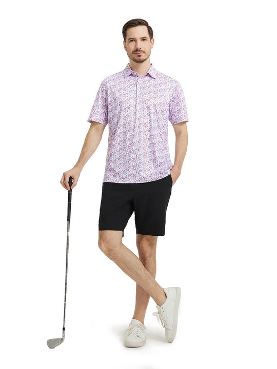 Men's Print Performance Polo-YEAH