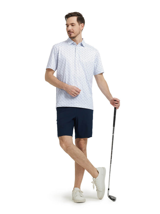 Men's Print Performance Polo-SEAHORSE