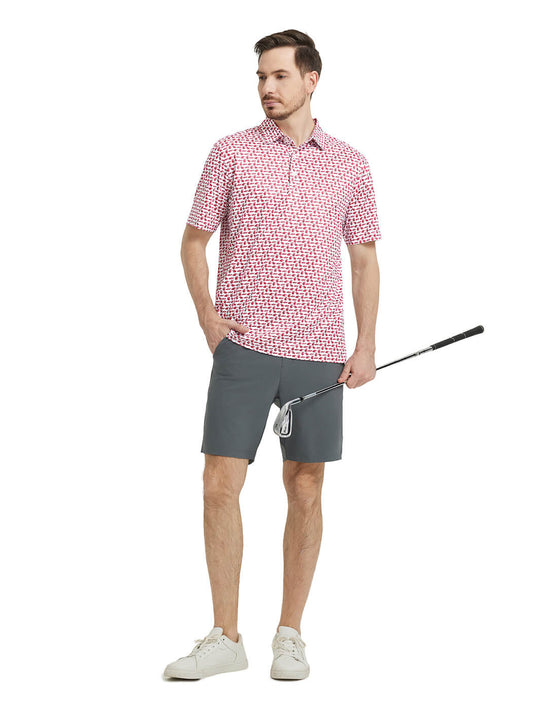 Men's Print Performance Polo-GESTURE