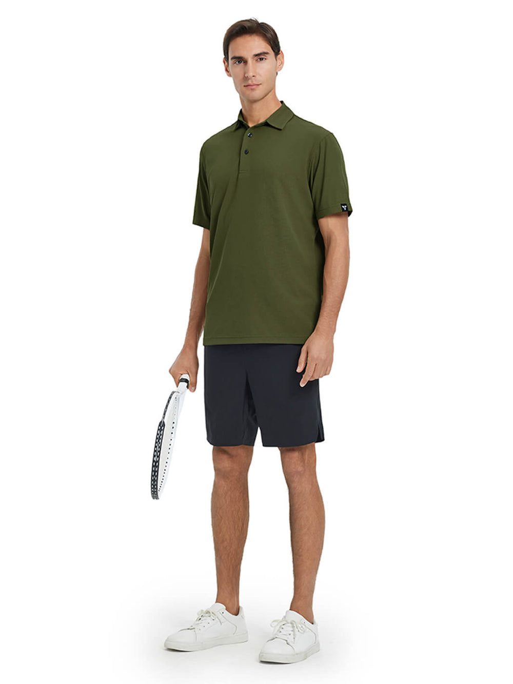 Waffle Jacquard Performance Polo-DARK GREEN