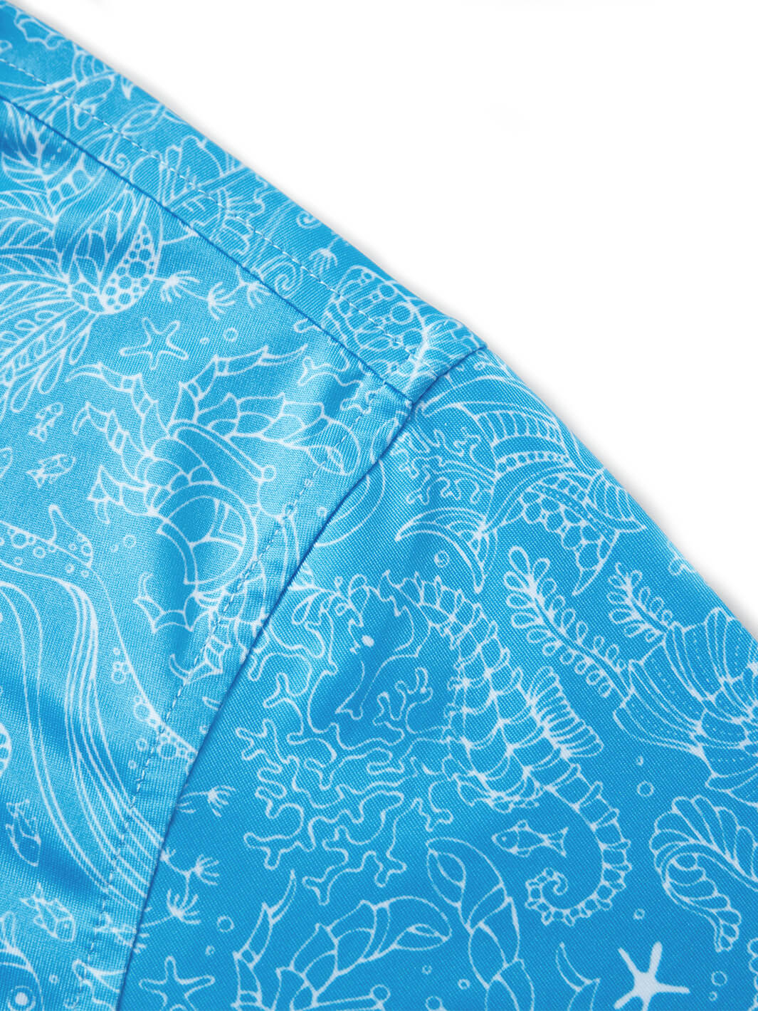 Print Performance Golf Shirt For Men-Blue Sea