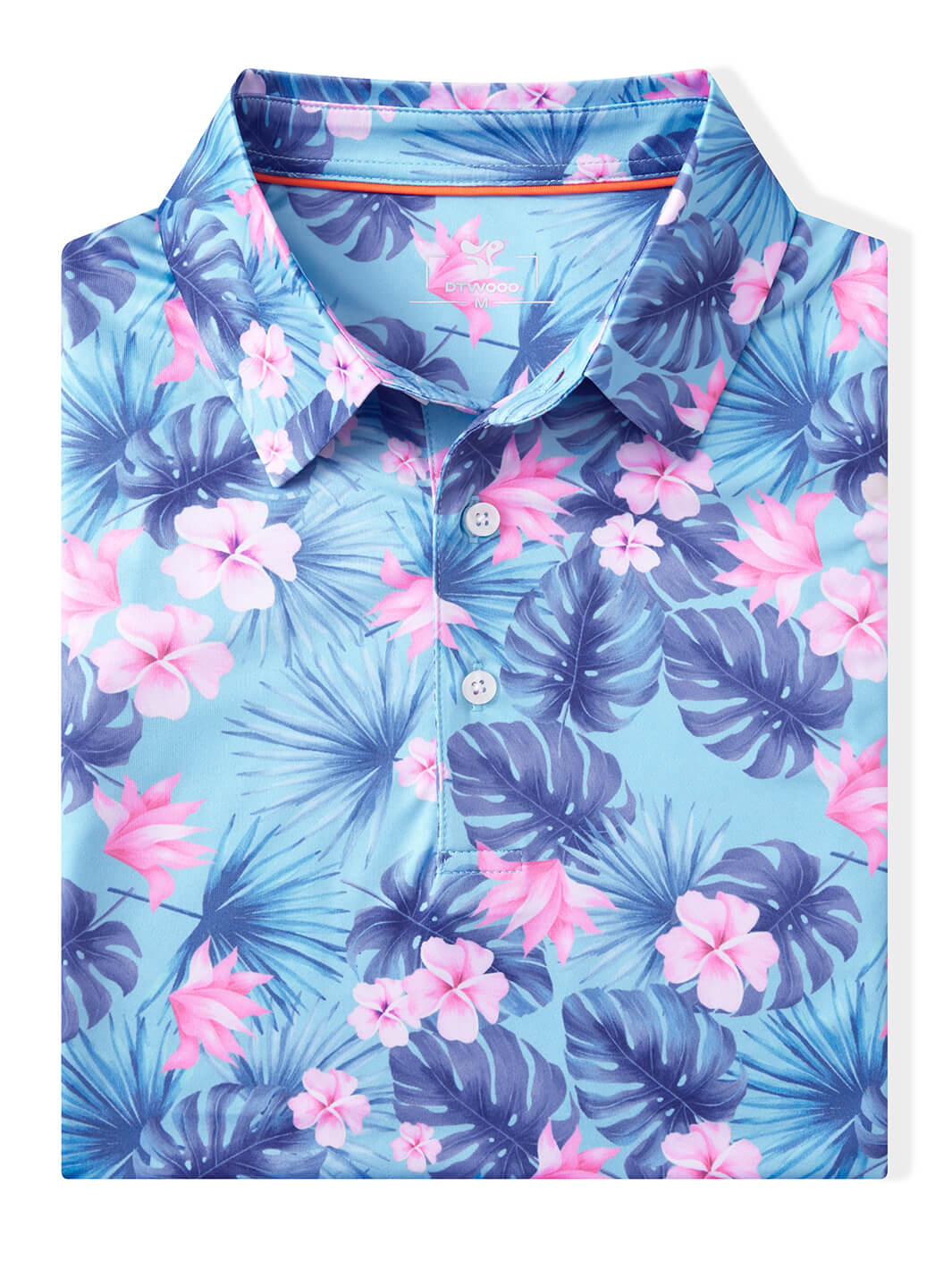 Print Performance Golf Shirt For Men-Floral Painting