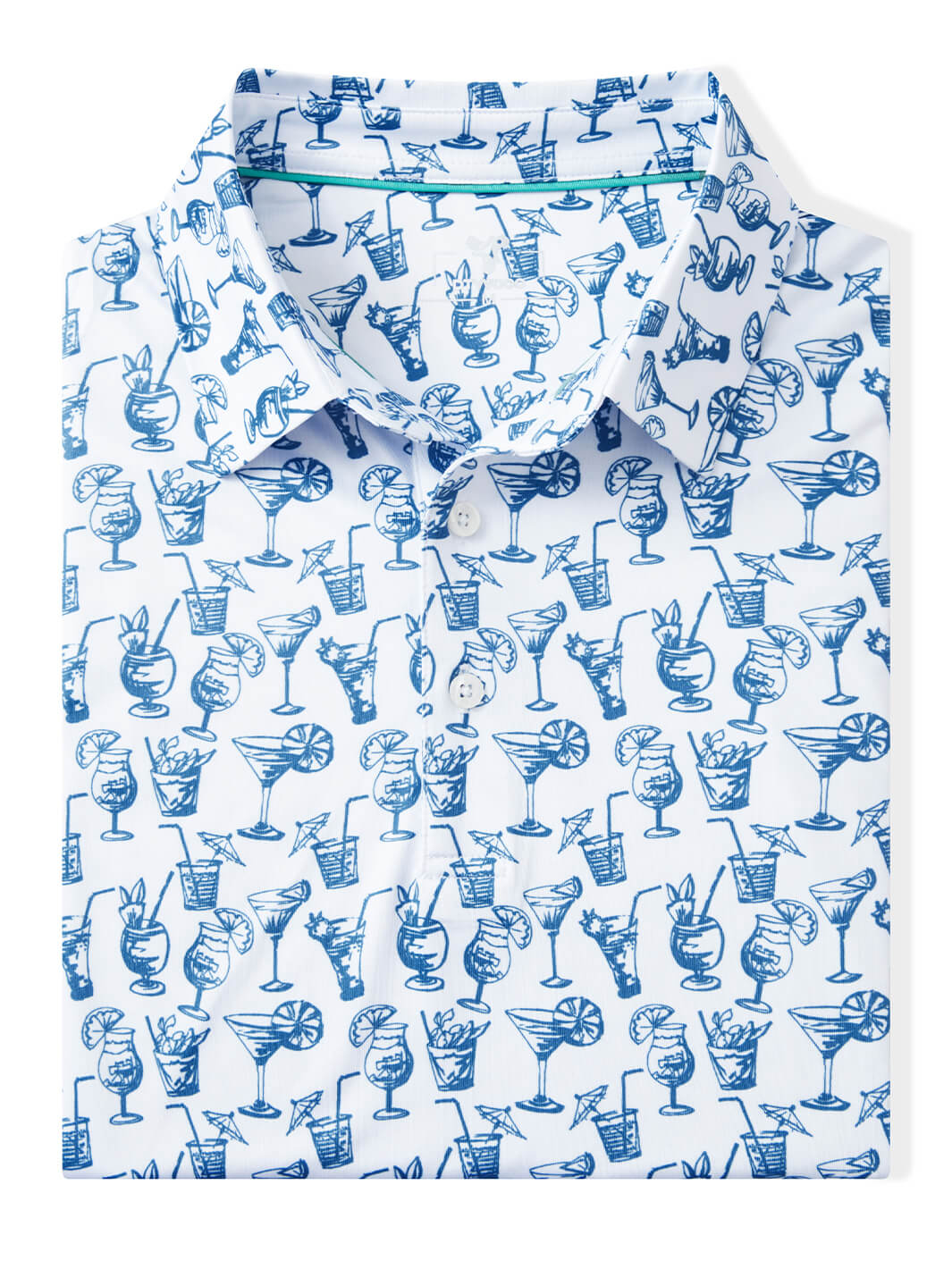 Print Performance Golf Shirt For Men-Summer Drink