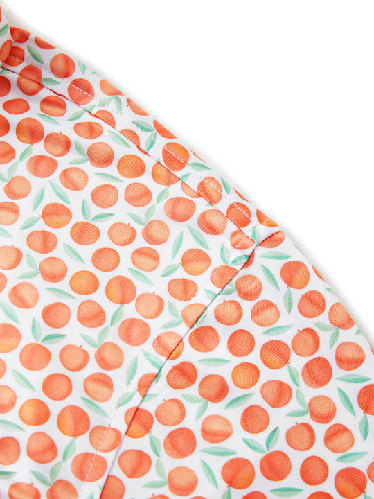 Print Performance Golf Shirt For Men-Peach