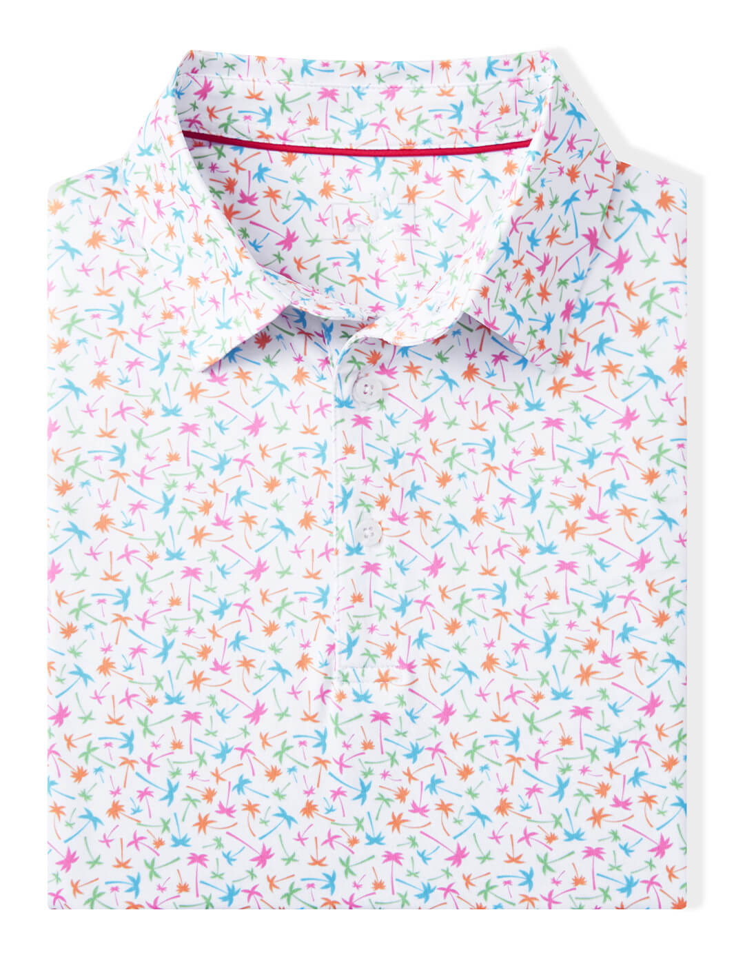 Print Performance Golf Shirt For Men-Palm Painting