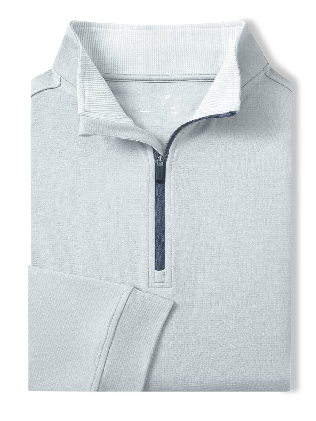 Heather Performance Golf Quarter Zip For Men-Light Grey