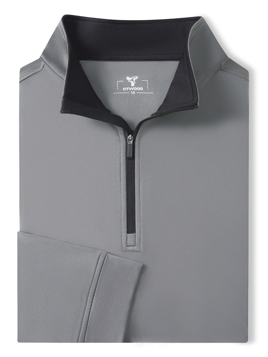 Solid Performance Fleece Golf Quarter Zip For Men-Eiffel Tower