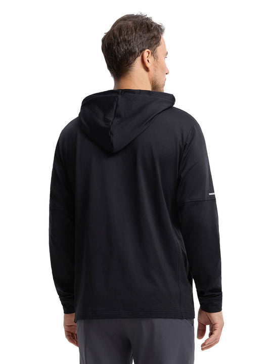 Solid Performance Fleece Golf Hoodie For Men-Meteorite