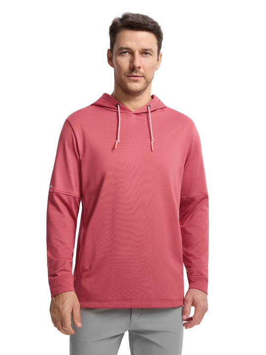 Solid Performance Fleece Golf Hoodie For Men-Baked Apple