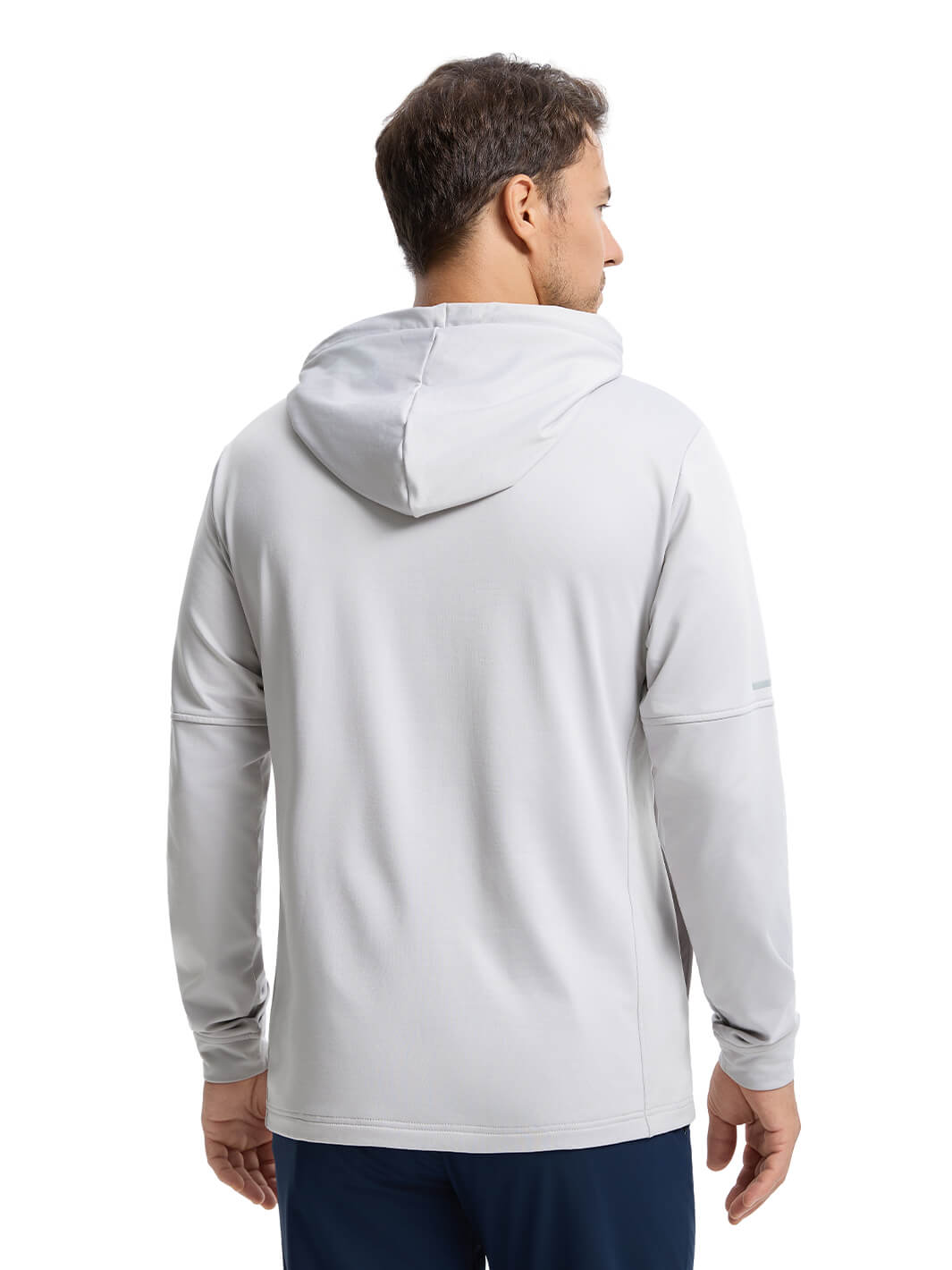 Solid Performance Fleece Golf Hoodie For Men-Vapor Blue