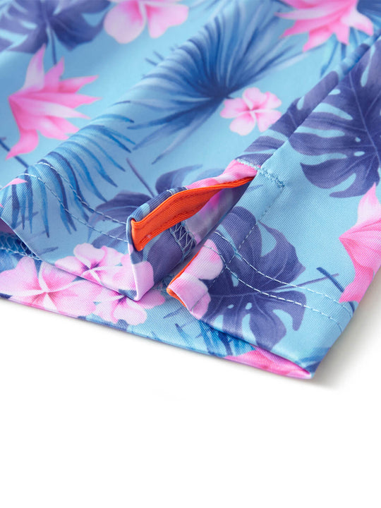 Print Performance Golf Shirt For Men-Floral Painting