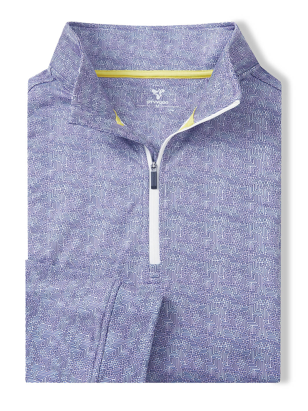 Print Performance Golf Quarter Zip For Men-Purple Maze