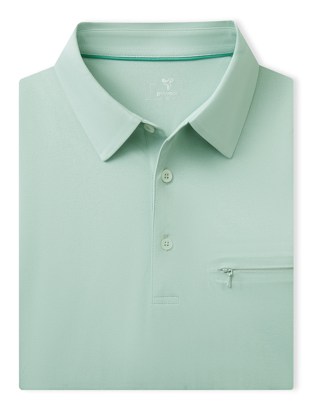 Hidden Zip Pocket Performance Polo-SAGE GREEN