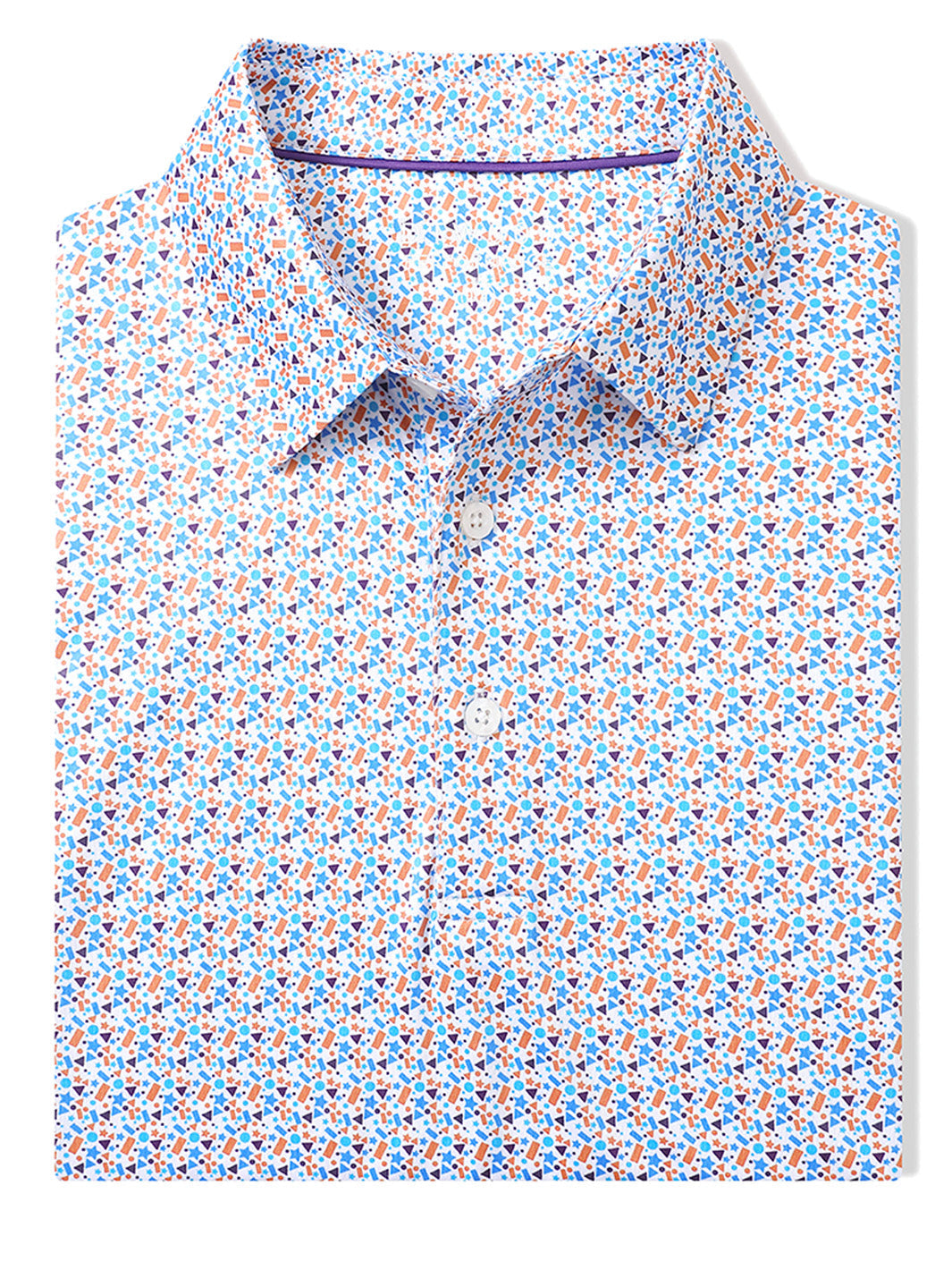 Men's Print Performance Polo-GEOMETRY